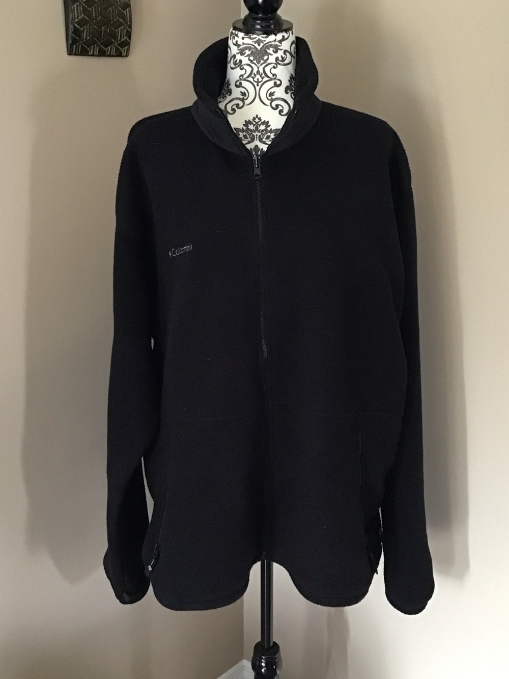 Mens Columbia long sleeve fleece zip jacket